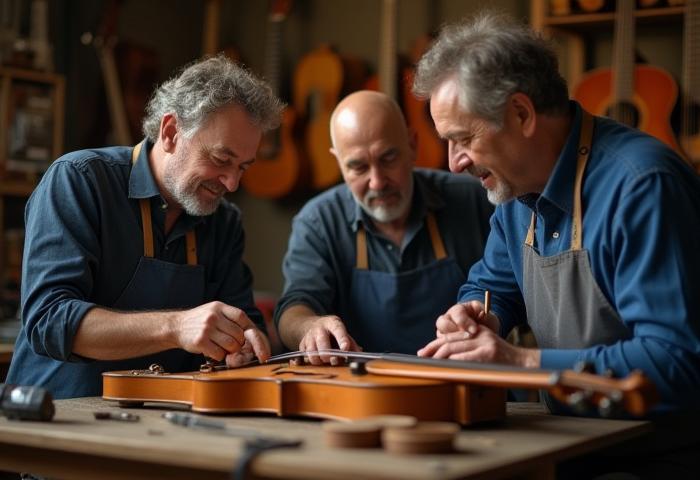 Photo de l'équipe de Sonate Service dans l'atelier